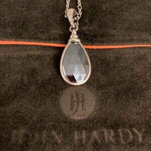 John Hardy Naga collection Hematite/ss pendant